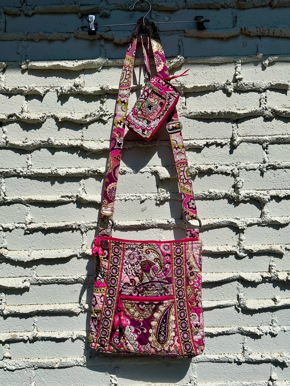 Vera Bradley Hipster Crossbody Bag & Wallet in the Very Berry Paisley Pattern